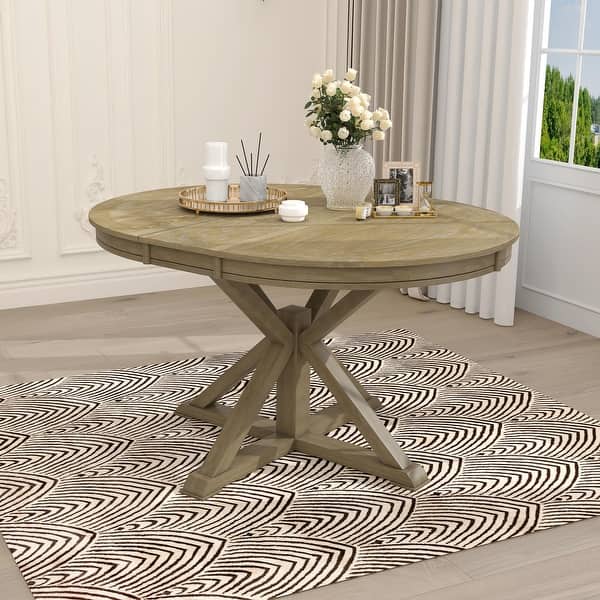 Retro Functional Extendable Dining Table with a 12" Leaf - Bed Bath & Beyond - 39711255
